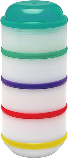Dr. Brown's Stackable Snack-A-Pillar Snack and Dipping Cups for Toddlers and Baby Food Storage Containers, BPA Free - 4-Pack