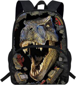 16inch Animals School Bag Dinosaur Backpack For Kids 5-7 Jurassic Bookbag Boys T-rex Backpack D946 | Babyz Corner