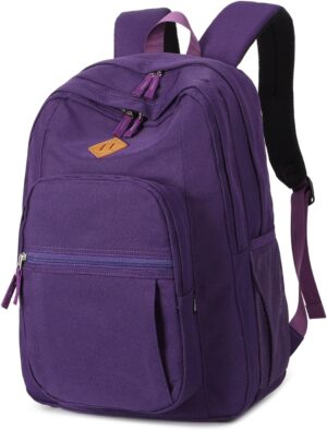 Basic Travel Backpack For School Water Resistant Bookbag