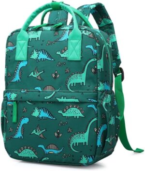 Cute Toddler Preschool Backpack Dinosaur Unicorn School Book Bag for Girls Boys Kids Kindergarten Nursery Travel Bag with Chest StrapGreen Dinosaur | Babyz Corner
