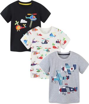 Toddler Boy's 3 Pack Short Sleeve T shirts