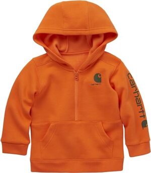 Carhatt Boys LongSleeve HalfZip Hooded Sweatshirt