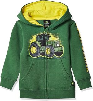 John Deere Tractor Infant Zip Front Fleece Hoody Sweatshirt
