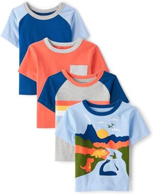 The Children's Place Baby Toddler Boys Short Sleeve Crew Neck Tees