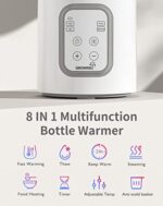 Bottle Warmer, GROWNSY 8-in-1 Fast Baby Milk Warmer with Timer for Breastmilk or Formula, Accurate Temperature Control, with Defrost, Sterili-zing, Keep, Heat Baby Food Jars...