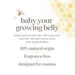Burt's Bees Mama Belly Butter, Stretch Mark Cream for Pregnancy Massages Body & Reduces Scar Appearance, Prenatal & Postnatal Tummy Skin Care, Shea Butter & Vitamin E Rich...