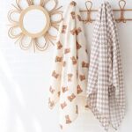 LifeTree Muslin Swaddle Blankets Neutral, Baby Swaddling Wrap Nursery Blanket for Boys & Girls Unisex, Soft 70% Viscose from Bamboo and 30% Cotton, Large 47 x 47 inches, Bear &...