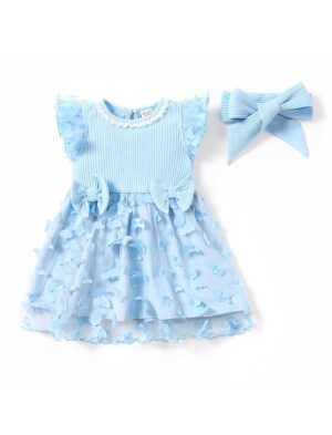 PATPAT Baby Girl Dresses Ruffle Sleeve Tutu Dress Butterfly Tulle Dress Flower Girl Party Birthday Princess Dresses | Babyz Corner PATPAT Baby Girl Dresses Ruffle Sleeve Tutu Dress Butterfly Tulle Dress Flower Girl Party Birthday Princess Dresses