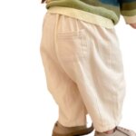 Katı Erkek Çocuk Moda Pantolon Bebek Giysileri Yaz Bahar Bebek Cep Ayak Bileği Uzunluğu Gevşek Kız Çocuk Rahat Pantolon - AliExpress 1501