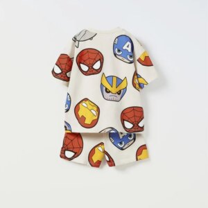 Traje de manga corta de dibujos animados para bebés, chándal, ropa de verano, camiseta + Pantalones cortos, conjunto de 2 piezas, novedad de 2024 - AliExpress 1501
