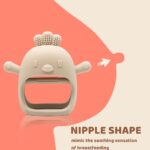 2 Packs Baby Teething Toy for 0-6 6-12 Months, Food Grade Silicone Teething Mitten, Anti Dropping Wrist Hand Teethers Baby Chew Toys for Sucking Needs, BPA Free