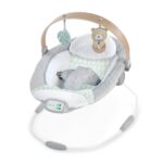 Ingenuity Soothing Baby Bouncer Infant Seat with Vibrations, -Toy Bar & Sounds, 0-6 Months Up to 20 lbs (Pink Flora the Unicorn)