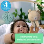 Ingenuity Soothing Baby Bouncer Infant Seat with Vibrations, -Toy Bar & Sounds, 0-6 Months Up to 20 lbs (Pink Flora the Unicorn)