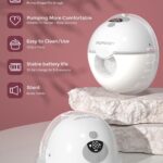 Momcozy M5 Hands-Free Wearable Breast Pump, Double-Sealed Flange for Baby-Like Comfort, 3 Modes & 9 Suction Levels, Portable Electric Pump – 24mm, 2-Pack Quill Gray