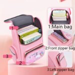 Mochila para chico, bonita mochila de unicornio para estudiantes de escuela primaria, mochila escolar de dibujos animados rosa y púrpura para adolescentes y niños, mochila para...