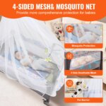 VEVOR Baby Bassinet 77 pounds Load Capacity Easy to Fold Portable Baby Bassinet Bedside Sleeper with Storage Basket and Wheels - AliExpress 1503