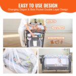 VEVOR Baby Bassinet 77 pounds Load Capacity Easy to Fold Portable Baby Bassinet Bedside Sleeper with Storage Basket and Wheels - AliExpress 1503